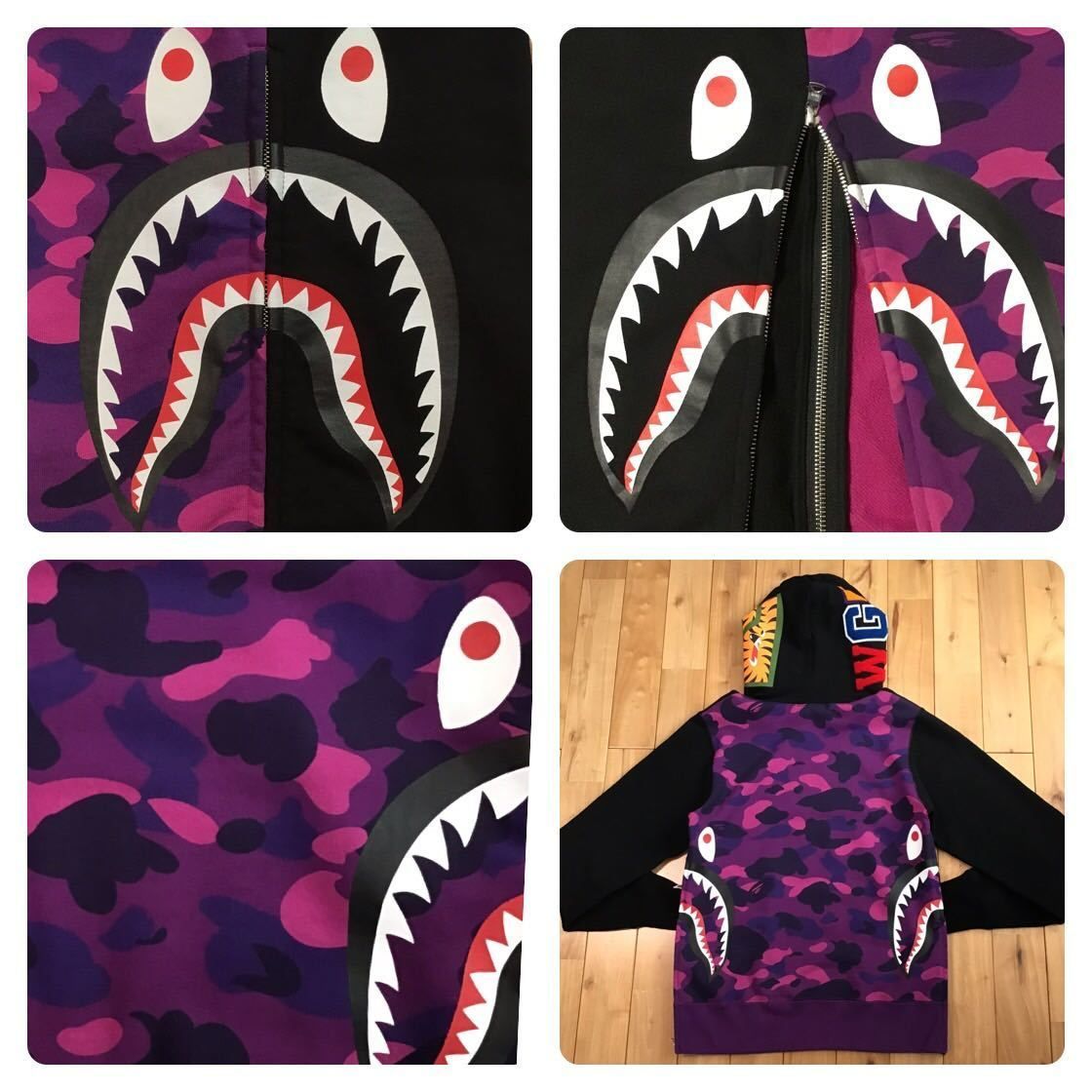 春夏新作モデル パープル bathing purple shark hoodie シャーク ...
