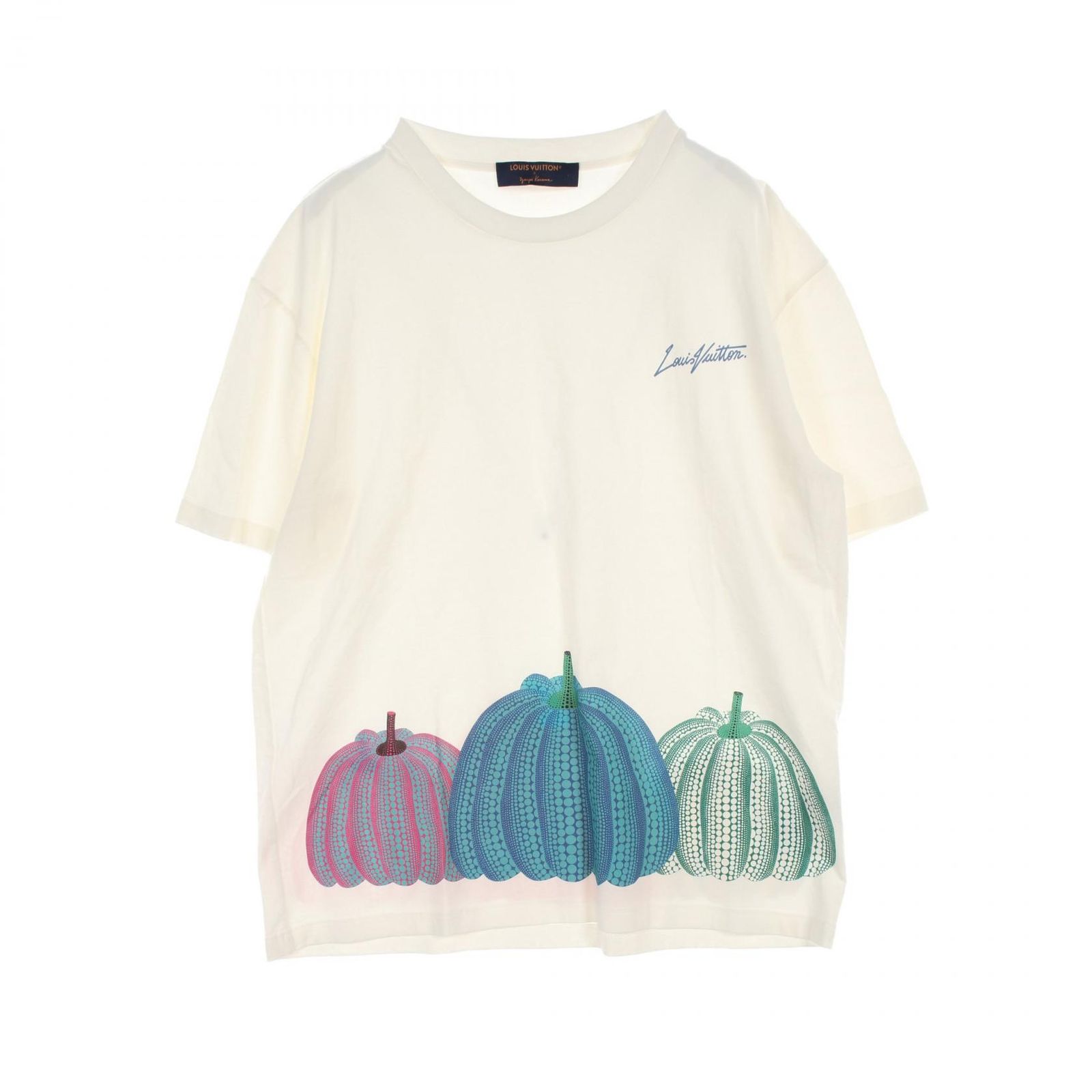 ルイ ヴィトン LOUIS VUITTON カットソー LV × YK パンプキンプリンテッド RM232H NPG HOY25W コットン Tシャツ YKパンプキンドットプリント半袖Tシャツ メンズ Used A