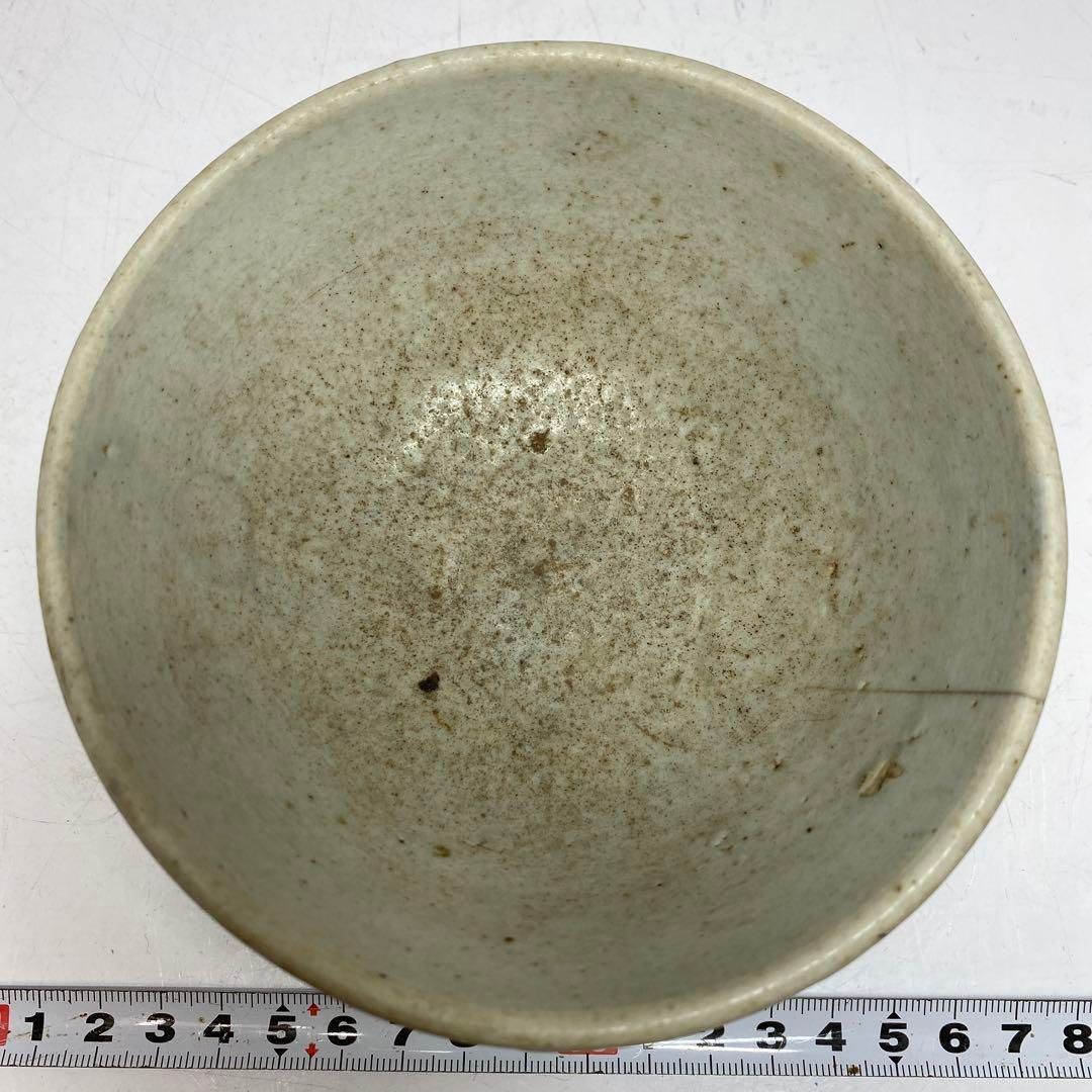 朝鮮古美術 李朝白磁茶碗 B 直径12.7cm 東H5-0903①タニチ