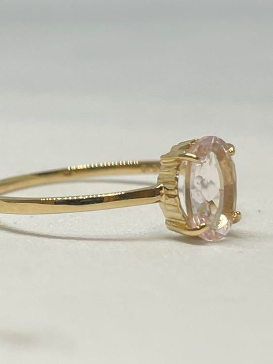 中古K18モルガナイト指輪 天然モルガナイト リング 2.35ct k18 ¥の通販 by Rui｜ラクマ