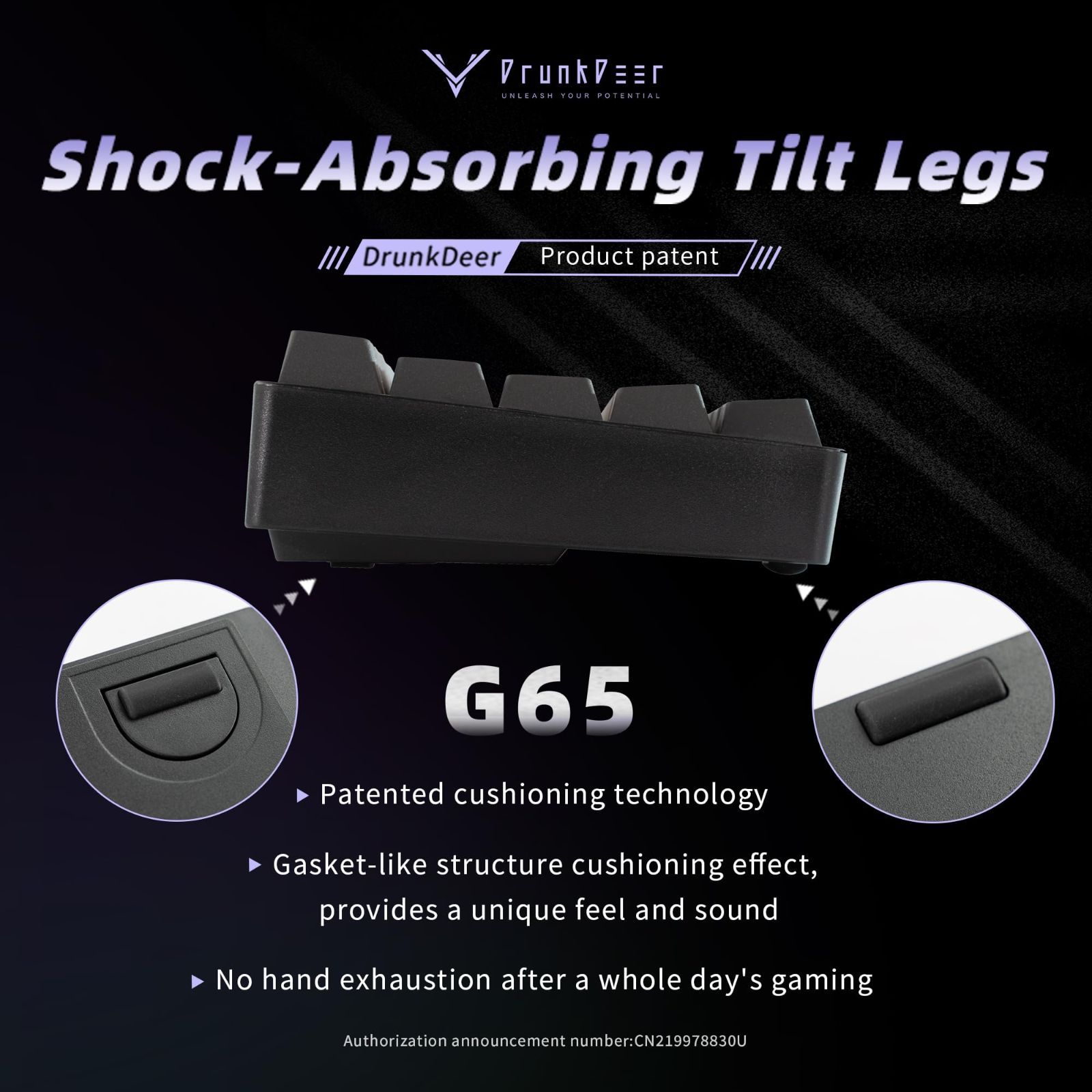 在庫 - - 磁気スイッチ ホール効果スイッチ - ラストウィン＆リリースデュアルトリガーモード eスポーツゲーミングキーボード ラピッドトリガーキーボード - G65 調整 な作動 ホワイト DrunkDeer ペリー CHRISTIANNAURATH_COM_BR