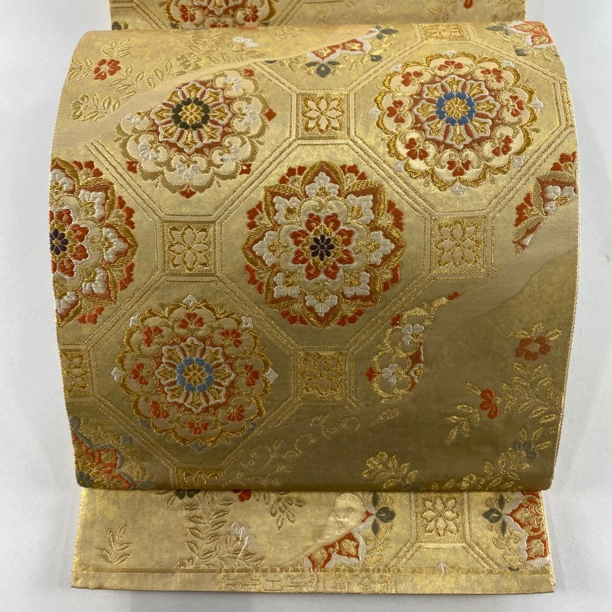 袋帯 秀品 華文 蜀江文 金糸 箔 金色 六通 正絹 【中古】 - メルカリ