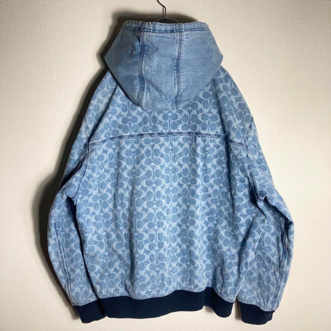 XLサイズ】COACH デニムジャケット アクティブジャケット フルジップ