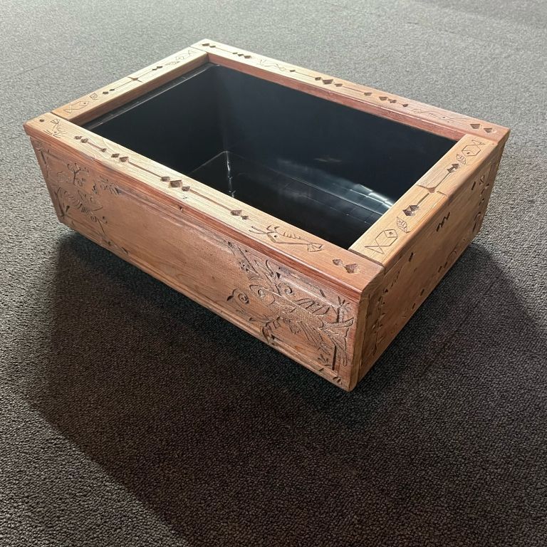 【即発送可能】メダカ飼育ケース　木枠　60L オーバーフロー加工 即発送可能】メダカ飼育ケース木枠60L オーバーフロー加工