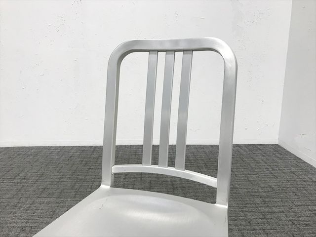 ミーティングチェア エメコ 肘無 ネイビーチェア シルバー MARWIL-DEMENAGEMENTS_CH