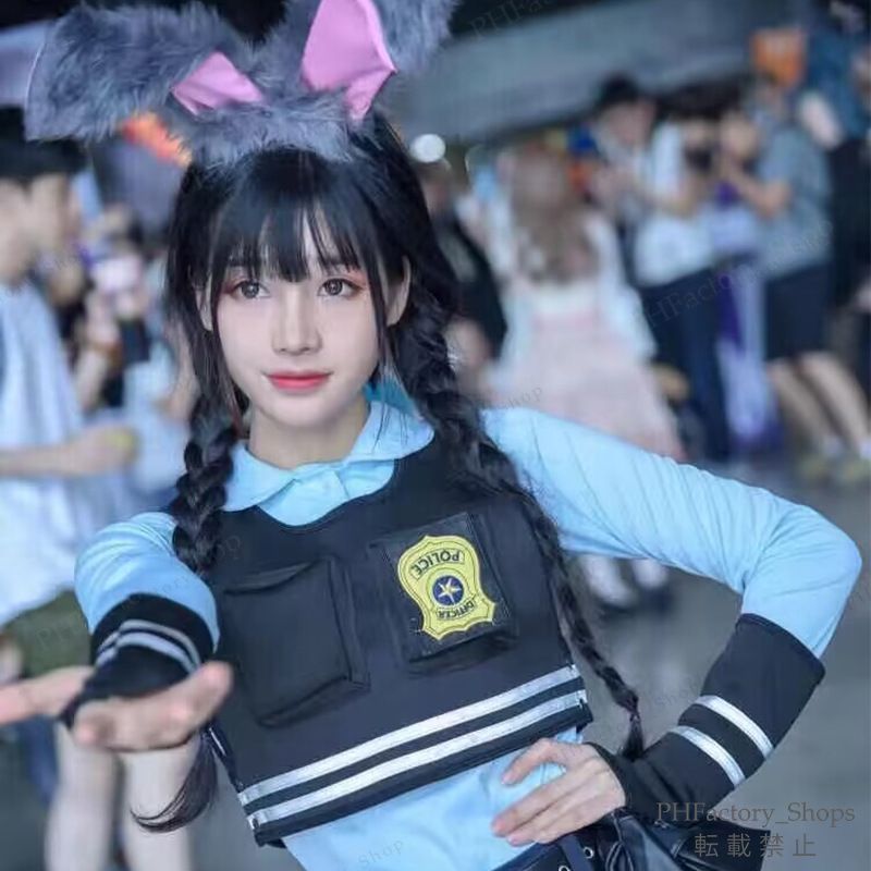 ズートピア ジュディ ウサギ コスプレ 衣装 コスプレ衣装 全セット レディース ハロウィン パーティー イベント A119