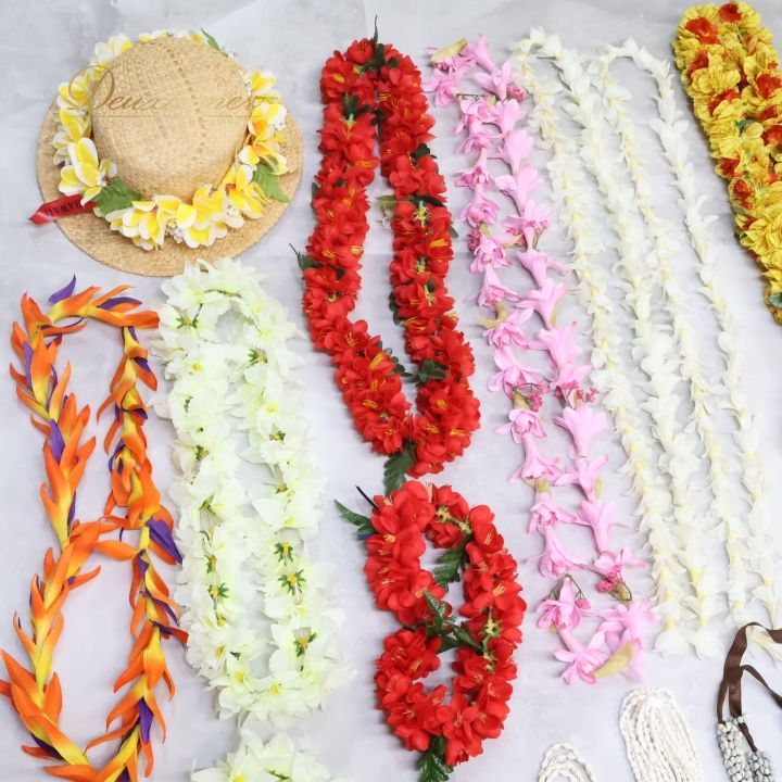 2点まとめ フラダンス 小物 小道具 全65点 セット ネックレス フラワーレイ リーフレイ シェルレイ 髪飾り 頭飾り 帽子 タヒチアン 舞台 チュニック コスチューム レイ バラエティセット 民族舞踊 パーティー 衣装 ダンスイベント LLC-HASEGAWATOSO_COM