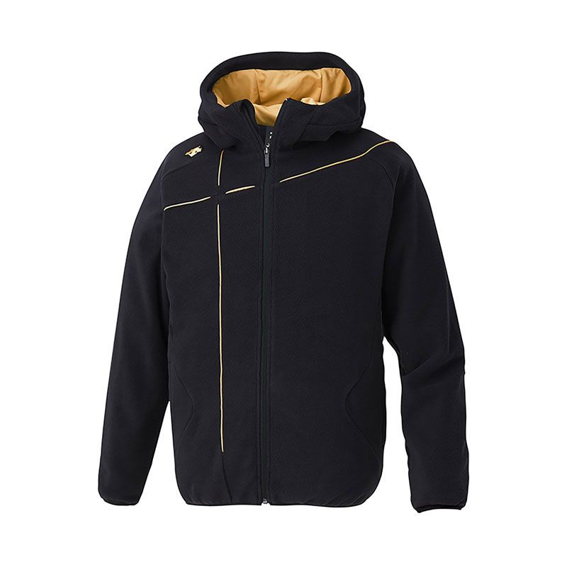 SALE，100%新品 デサント(descente) フリースジャケット(フルオープン) 野球 アウター (DBX-2660C)、(BKSG)ブラックXSゴールド コート・ジャケット