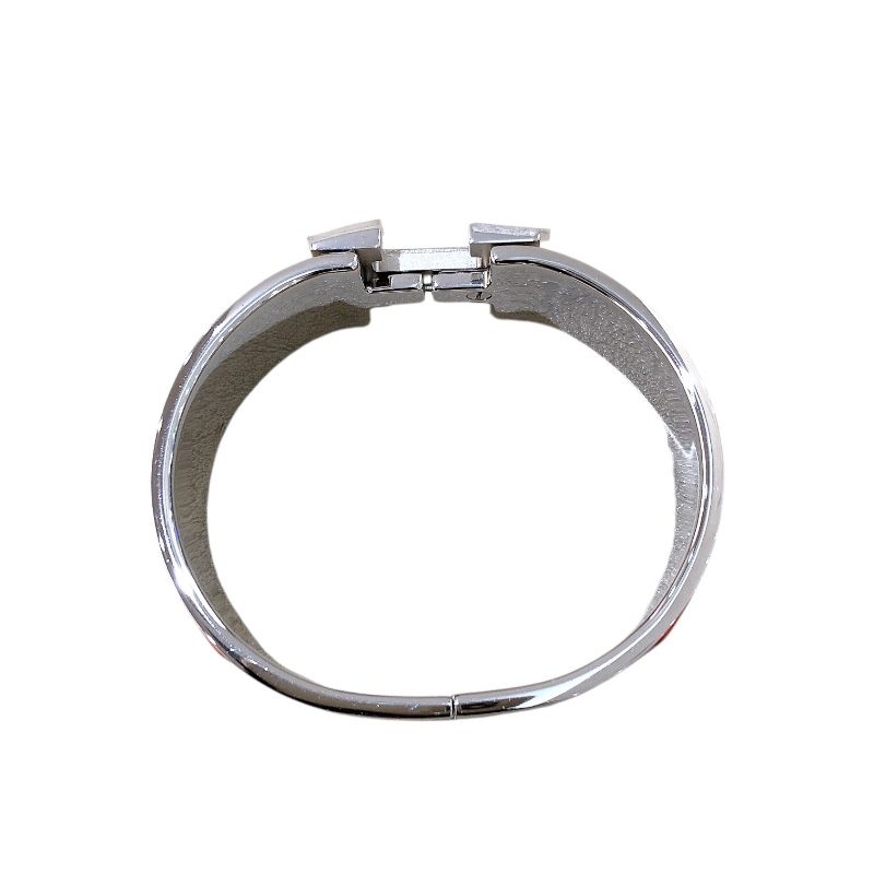 HERMES エルメス ブレスレット クリッククラック オレンジ×シルバー HERMES 中古品 エルメス Hバングル クリッククラックPM