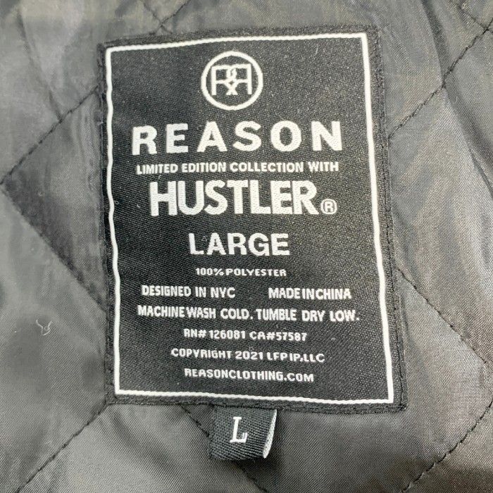 REASON リーズン HUSTLER VARSITY JACKET ウール スタジャン ブラック