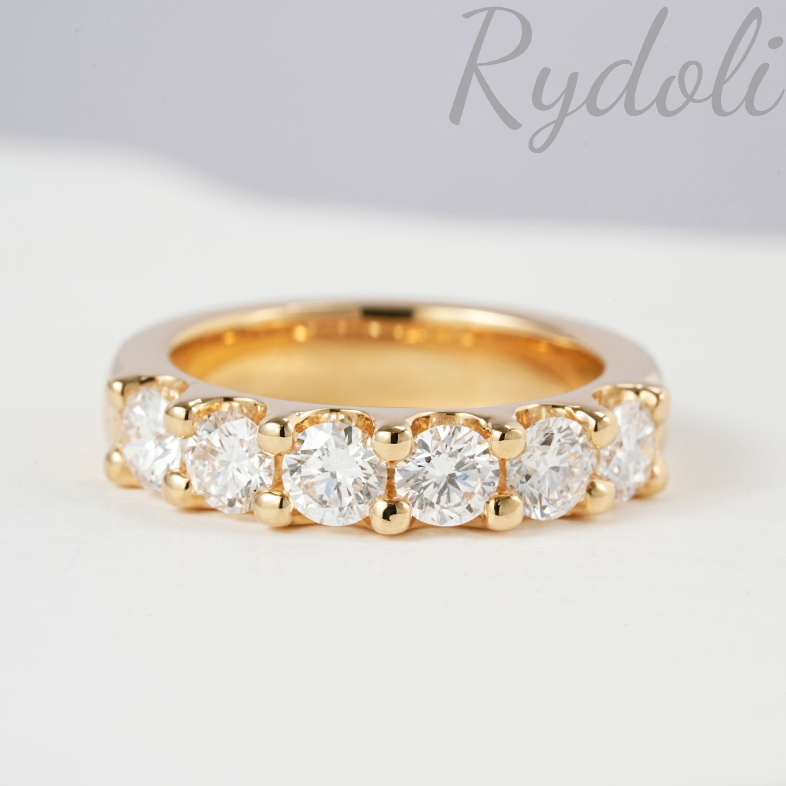 K18 1.60ct ラボグロウンダイヤモンド ハーフエタニティリング  