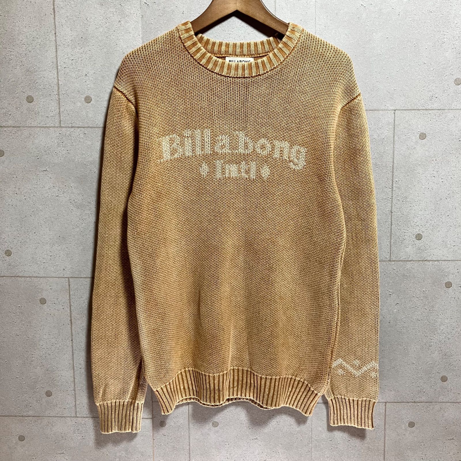 ニット BILLABONG/ビラボン クルーネックニット コットンニット くすみカラー BE011-690 BILLABONG レディース ARCH LOGO JQ CREW SW セーター 2025年秋冬