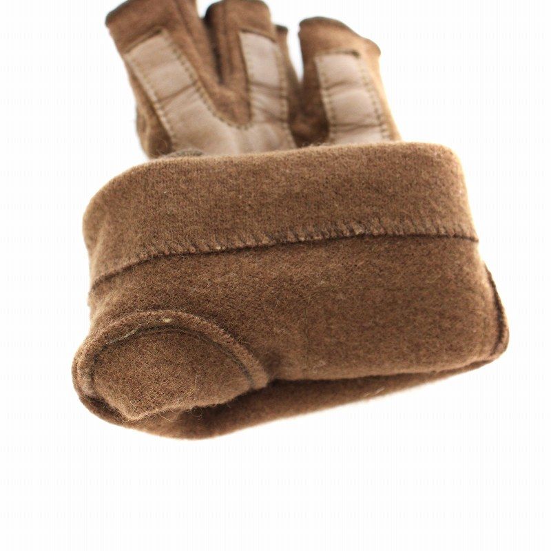 Chloé ニット手袋 ネイビー/ホワイト フリーサイズ