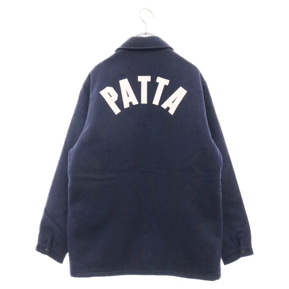 Patta (パタ) バックロゴ スタジャン バーシティジャケット ネイビー