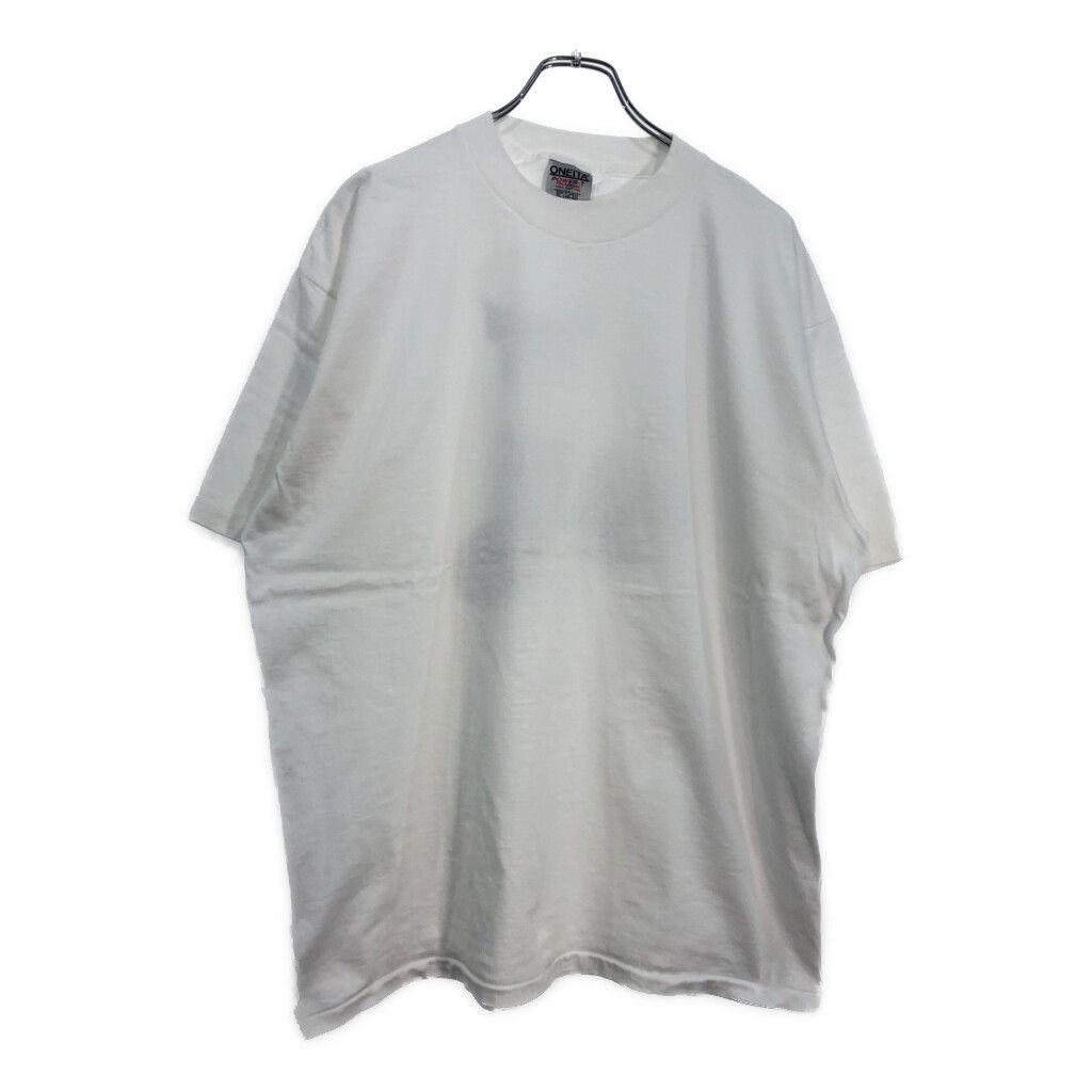 90年代 ONEITA オニータ ARMANI EXCHANGE NUT BOLT 半袖Ｔシャツ ホワイト メンズ XL 古着 U5766