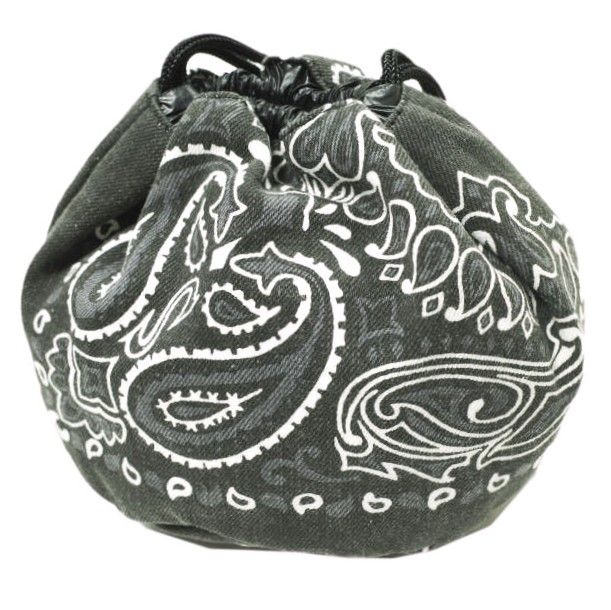 sacai サカイ Zantan Kinchaku ペイズリー巾着ショルダーバッグ