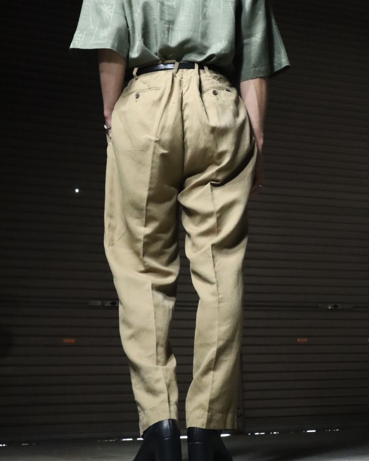 Polo Ralph Lauren linen blend wide-straight slacks beige
