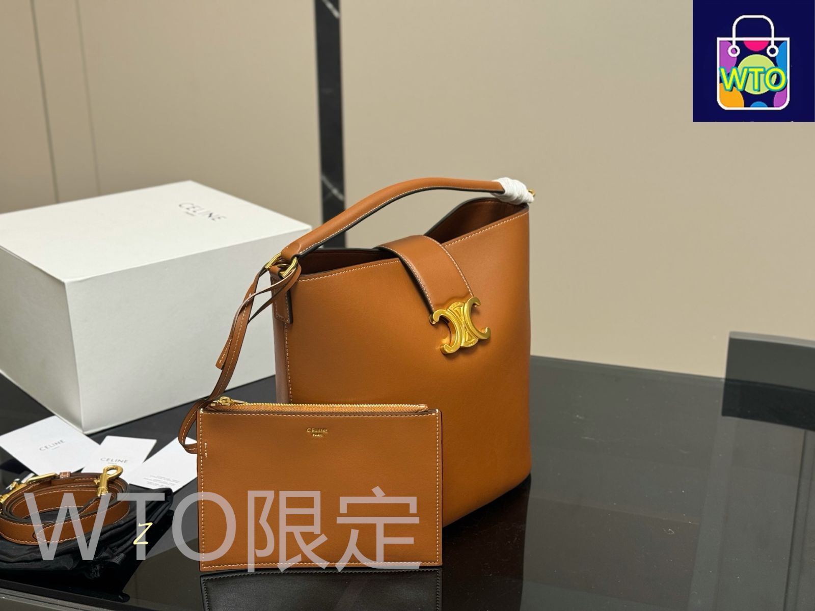 今日特価】Celine セリーヌ バケットバッグ 復古風のプリント柄