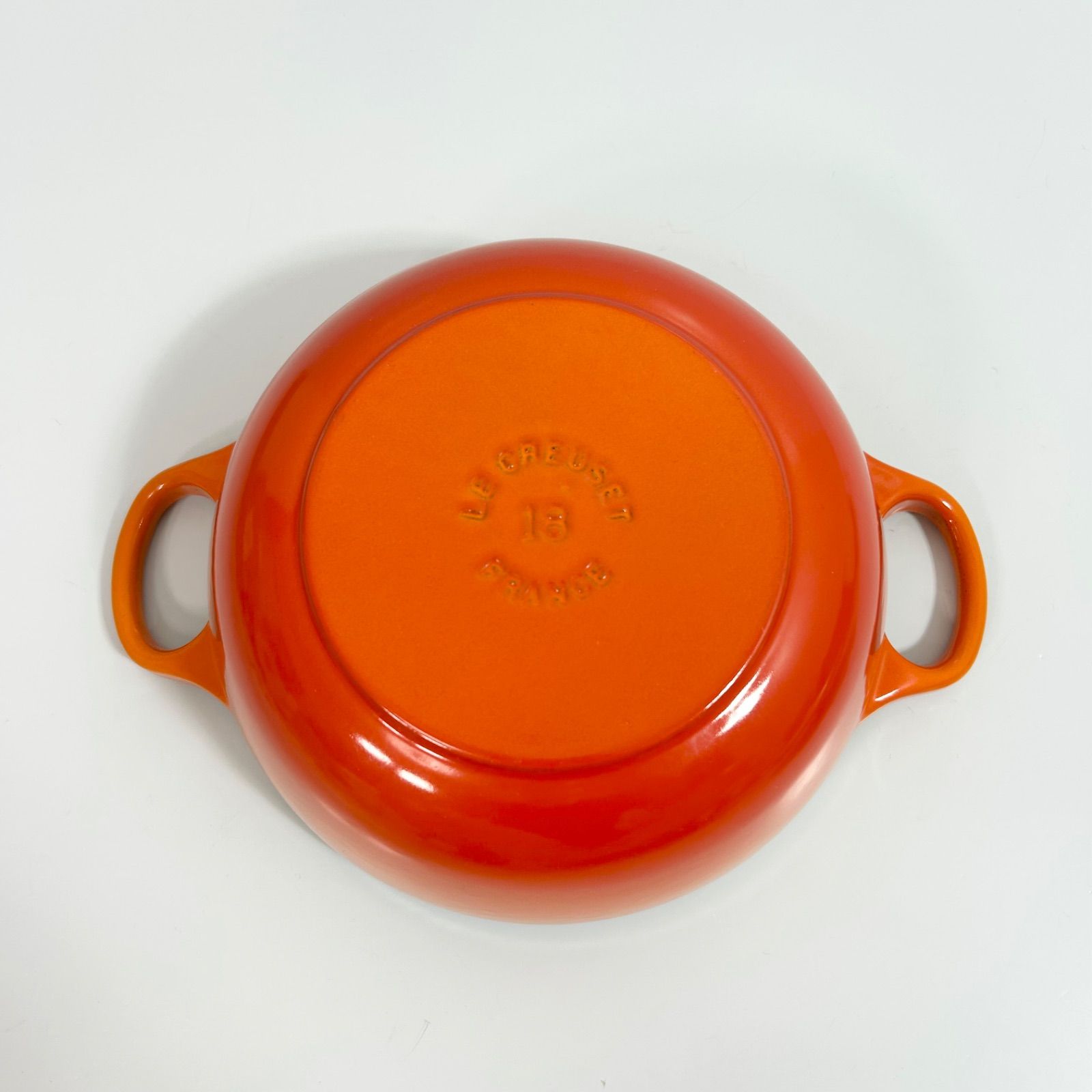 LE CREUSET ル・クルーゼ オレンジ 両手鍋 マルミット18cm 鋳物
