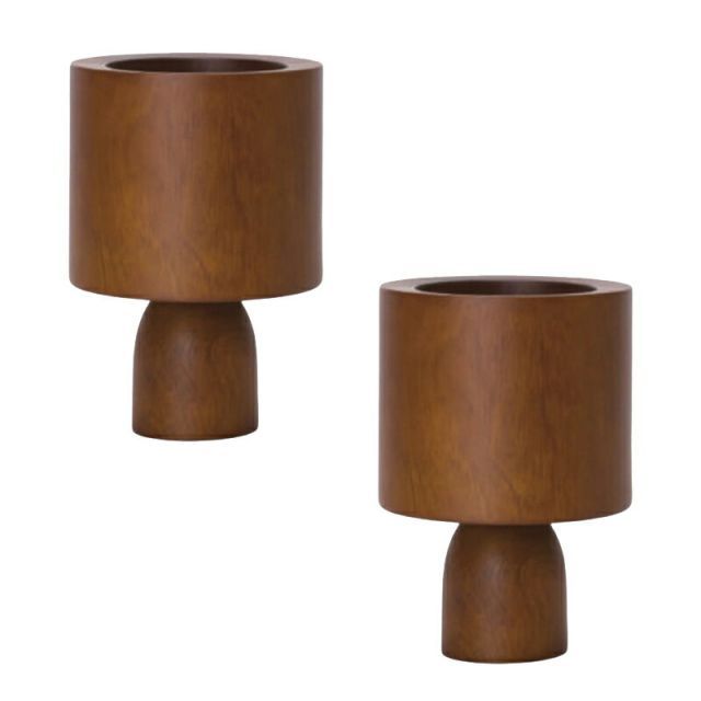 花 観葉植物用ポット マンゴーポット K Wood POT 2個入り 16008 底穴なし 防水インナー付属 代引き不可 中型ポット FARM p141