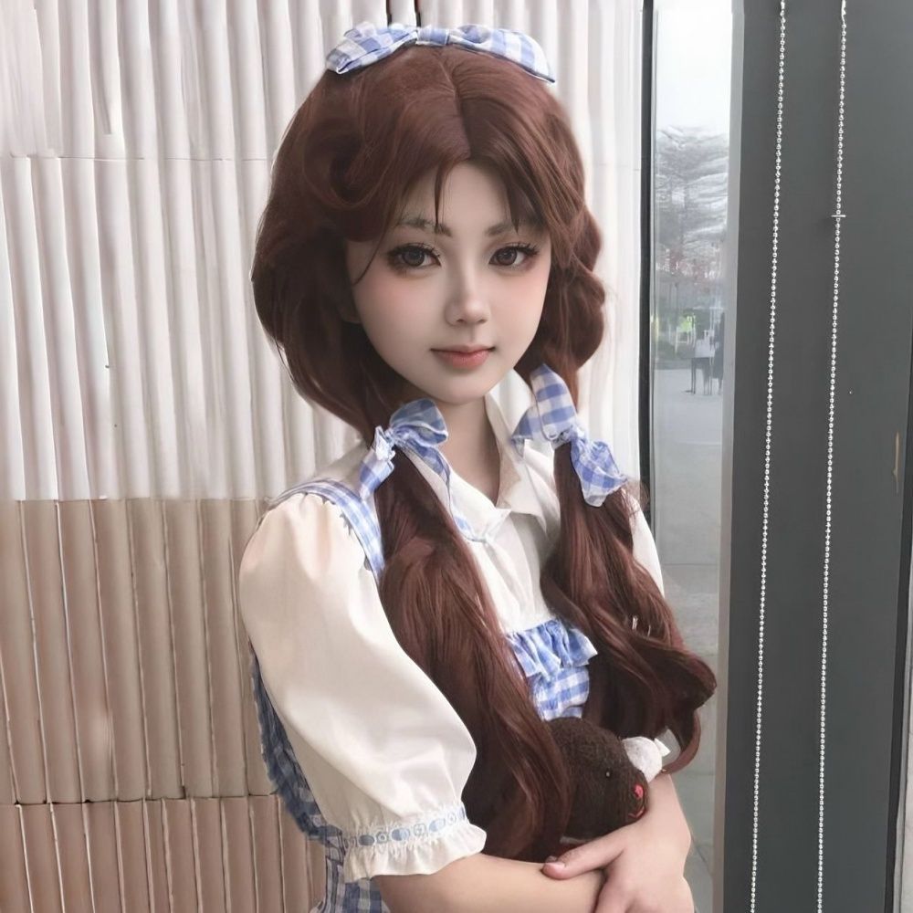 Identity V コスプレウィッグ 少女 ドロシー ロングウェーブ 巻き髪 ツインテール対応 フルウィッグ