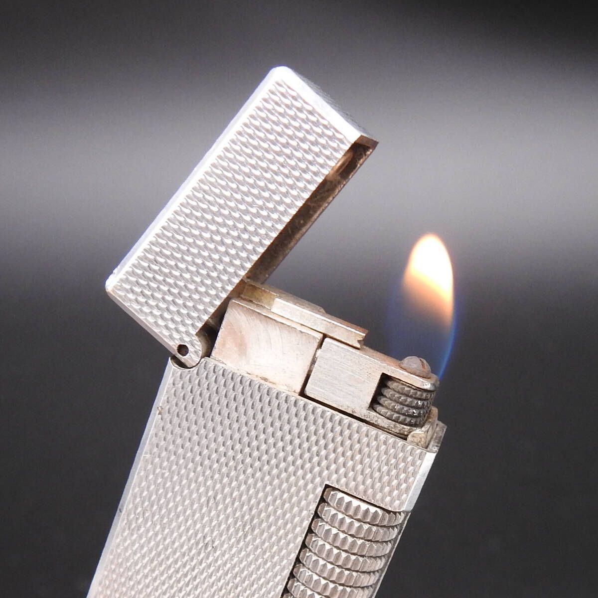 着火 済み ?dunhill ダンヒル ライター 柄物 シルバー 喫煙グッズ メンズ 正規品?️現品限り AAランク