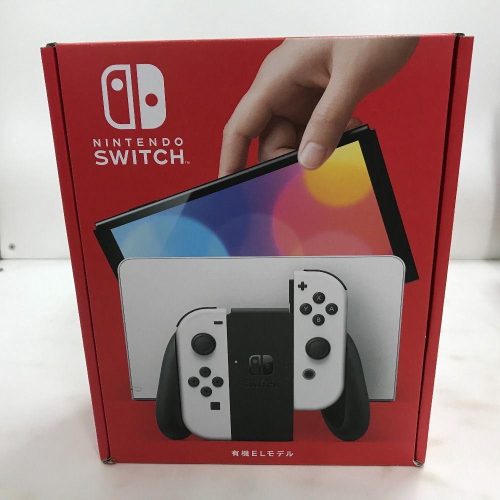02w07550 Nintendo Switch ニンテンドースイッチ 有機ELモデル　Joy-Con(L)(R)ホワイト ※未使用品  【中古品】