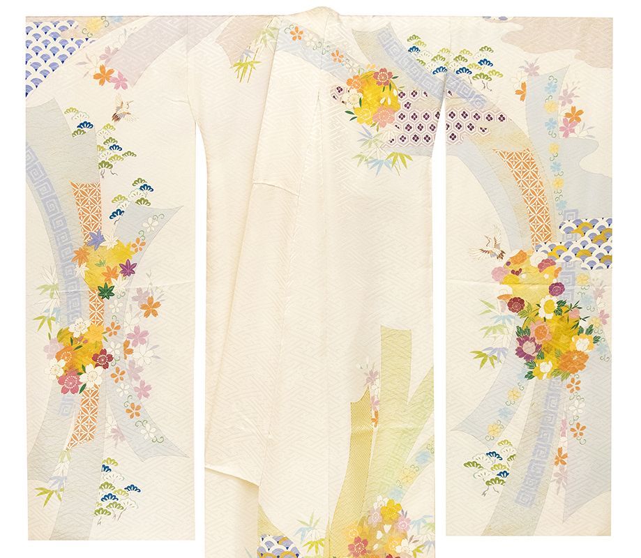 記念感謝祭【仕立無料】最高級京友禅伝統工芸手描き美術、本金、刺繍