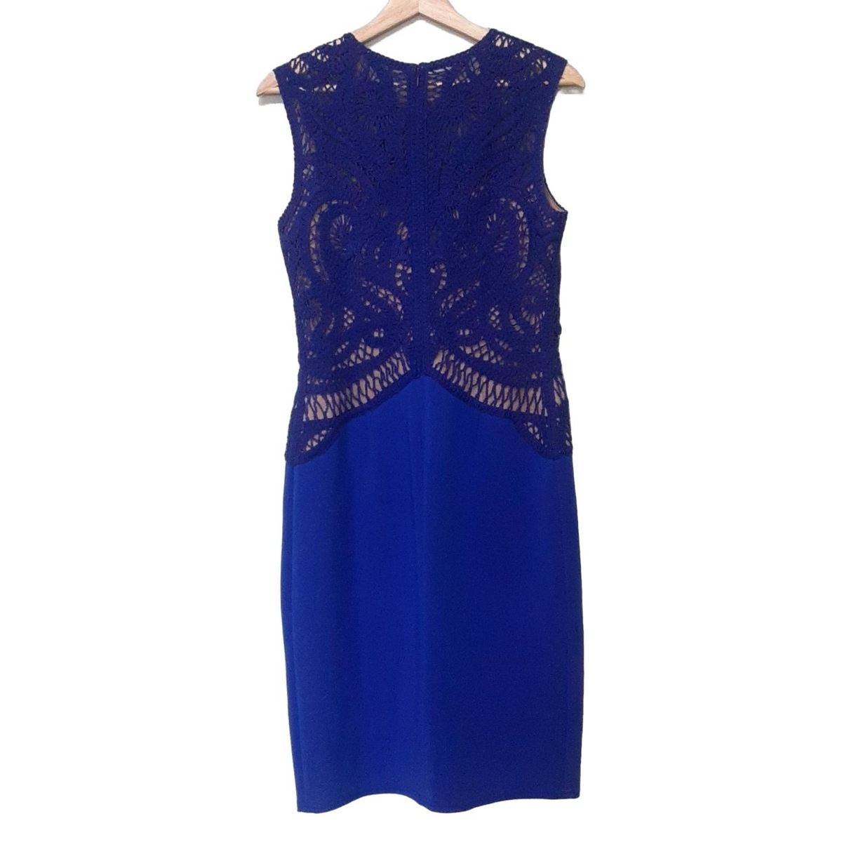 TADASHI SHOJI ネイビーブルー 膝丈ワンピース サイズ2 TADASHISHOJI(タダシショージ) ワンピース サイズ6 M レディース