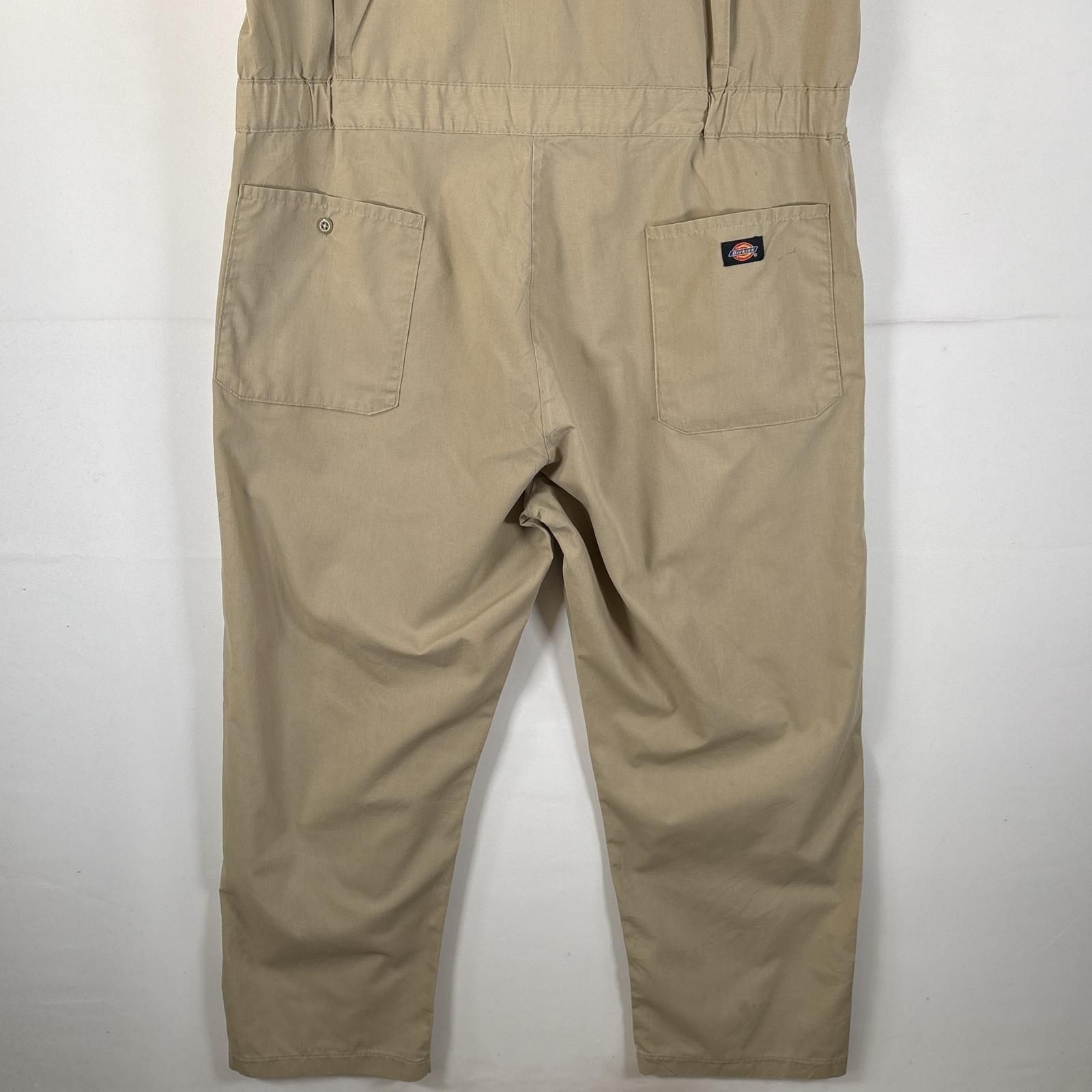 DICKIES ベージュ 半袖 つなぎ 古着 作業着 大きいサイズ 美品 古着 ディッキーズ Dickies 半袖つなぎ オールインワン ワーク