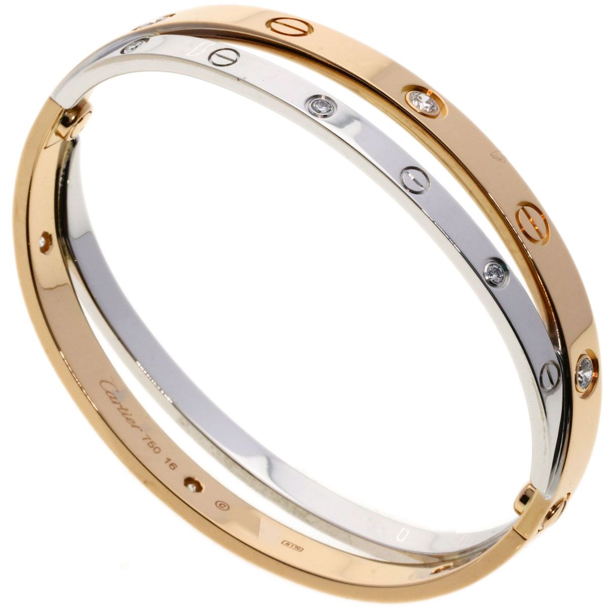 CARTIER カルティエ ラブブレス ダイヤモンド #16 ドライバー付き 