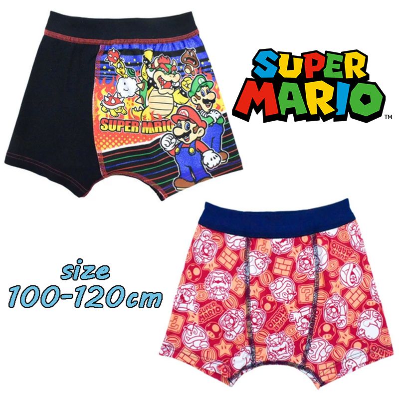 スーパーマリオ ボクサーブリーフ 2枚組 プレミアムきゃらふる
