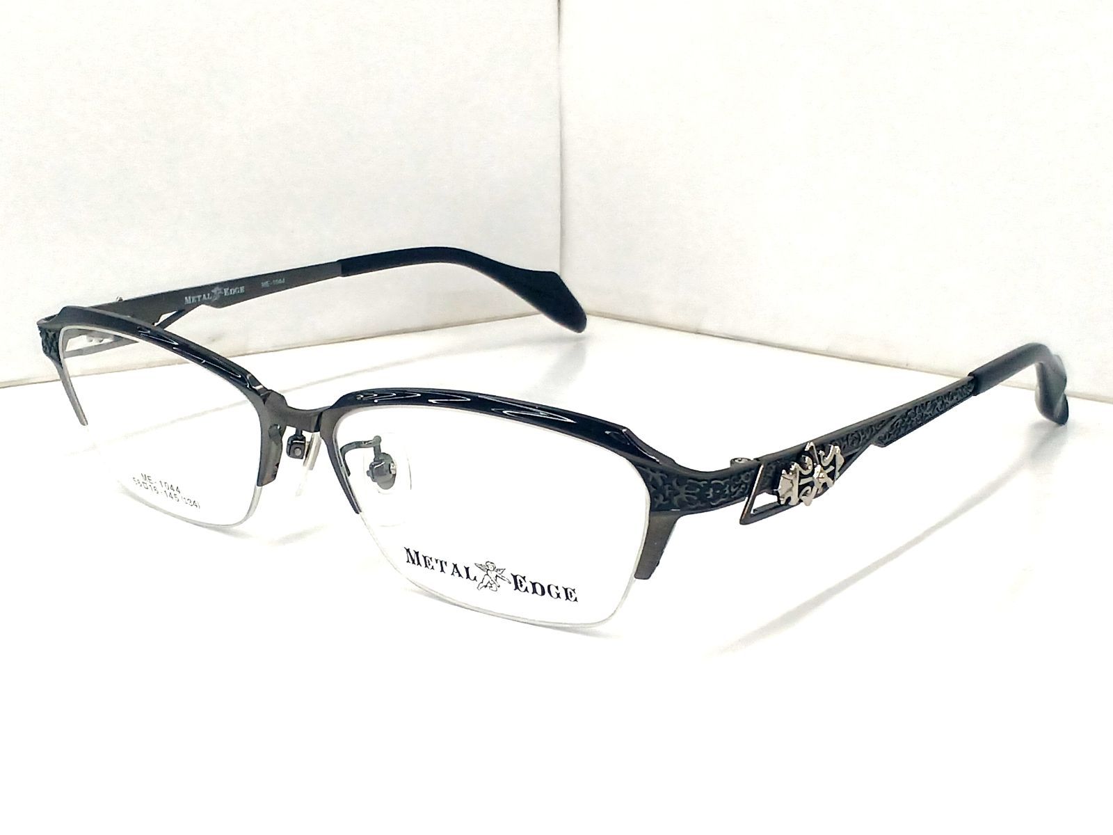 メタルエッジ メガネフレーム ME-1044 ナイロ－ル ブラック グレー系