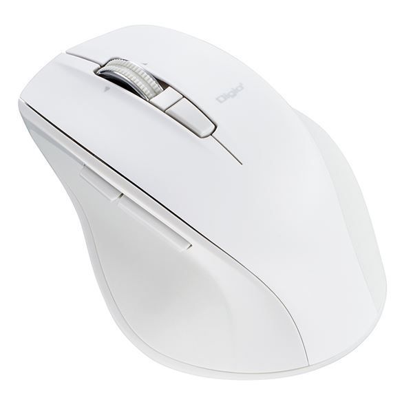 Digio2 Bluetooth 高速スクロール静音マウス 5ボタン BlueLED MUS-BKF165NWH ホワイト