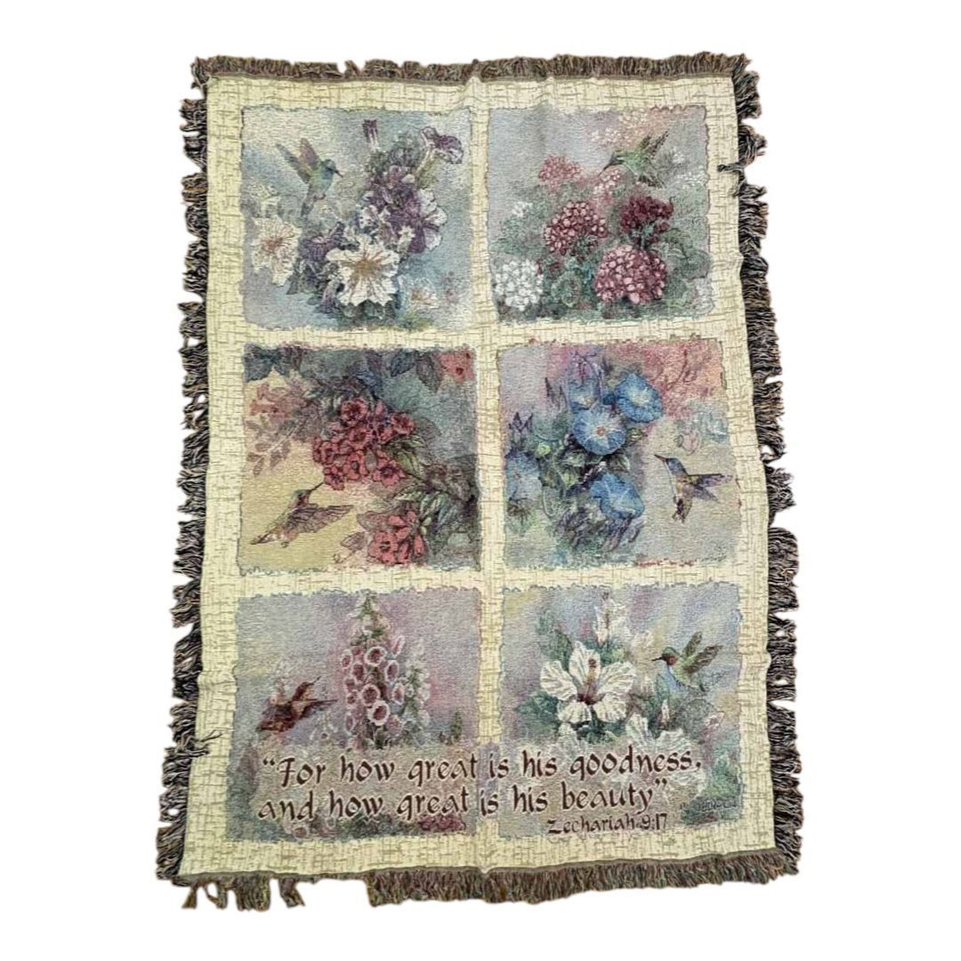 VINTAGE - vintageラグ カーペット 天使 花束 宗教 アート1254 vintageラグ カーペット 天使 花束 宗教 アート1254 ラグ