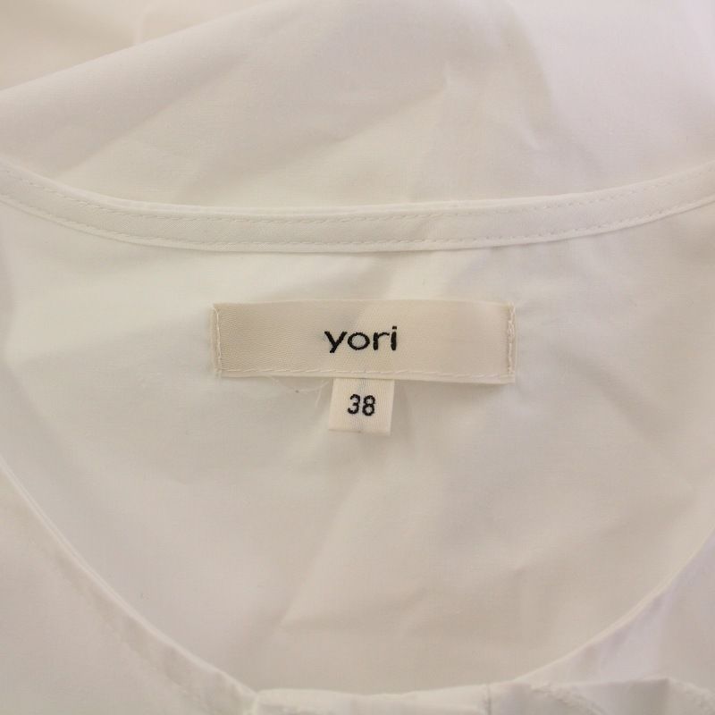 ヨリ yori スカラップ刺繍サマーシャツ ブラウス 半袖 クルー