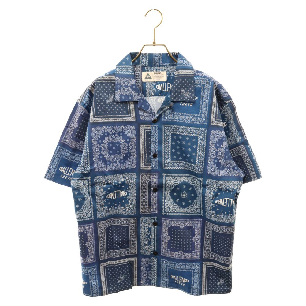 CHALLENGER/S/S BANDANA SHIRT（ネイビー）L