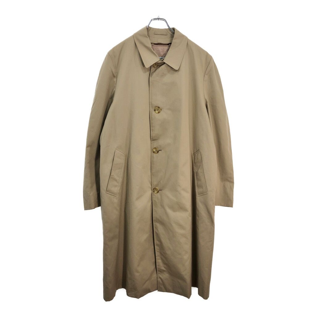 80年代 カナダ製 Aquascutum アクアスキュータム ステンカラーコート ベージュ(メンズ 42)中古 古着 V6207 80年代 カナダ製 Aquascutum アクアスキュータム ステンカラーコート