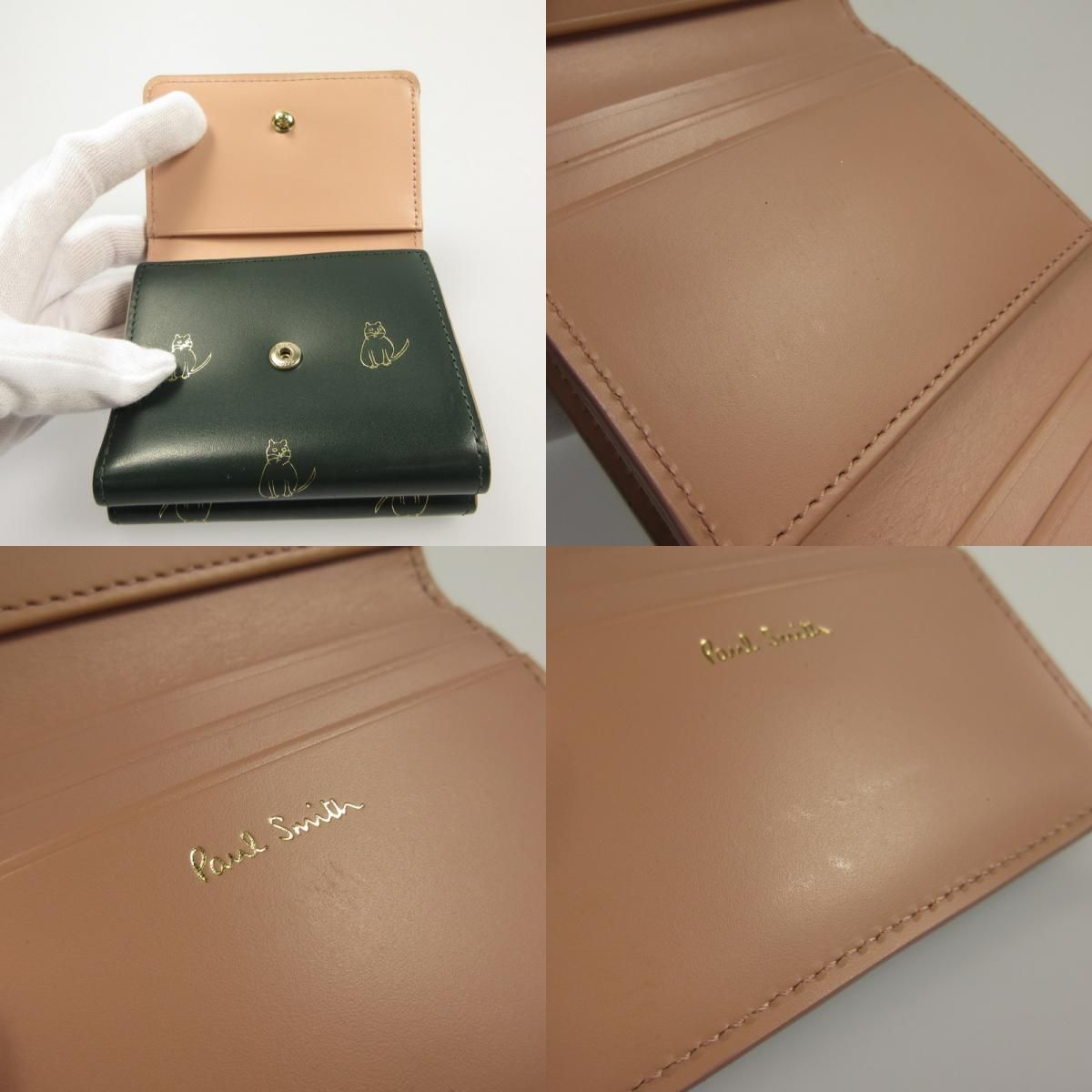 [美品]Paul Smith キャットドゥードル がま口3つ折り財布ミニ財布 Amazon | [ポールスミス] 名入れ可 キャットドゥードゥル がま口 3