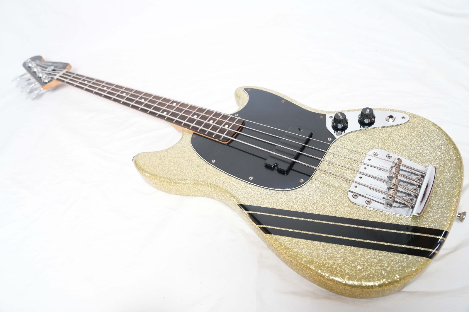 ☆Squier by Fender☆Mikey Way Mustang Bass Flake Silver