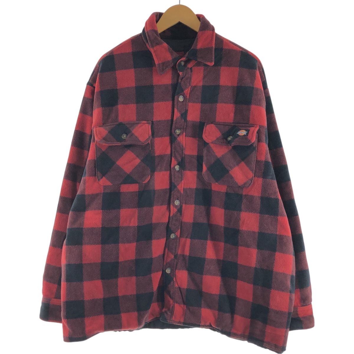 古着 ディッキーズ Dickies チェック柄 フリースジャケット メンズXXL相当/eaa449291