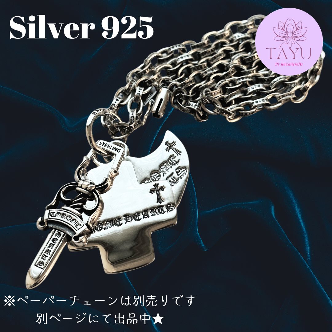  シルバー925 3トリンケッツチャーム ペンダントトップ 男女兼用 ネックレス アクセサリー