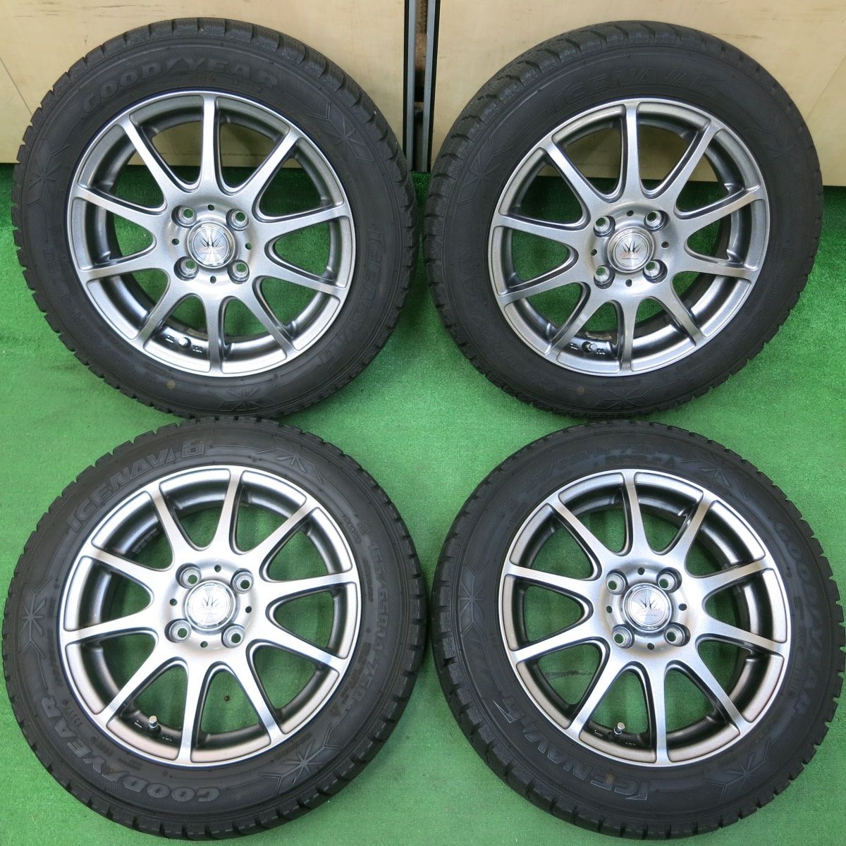 送料無料* バリ溝！綺麗！9分☆LOXARNY SPORT BADX 155/65R14 スタッドレス グッドイヤー アイスナビ6 ロクサーニ  14インチ PCD100/4H☆4042503イス - メルカリ