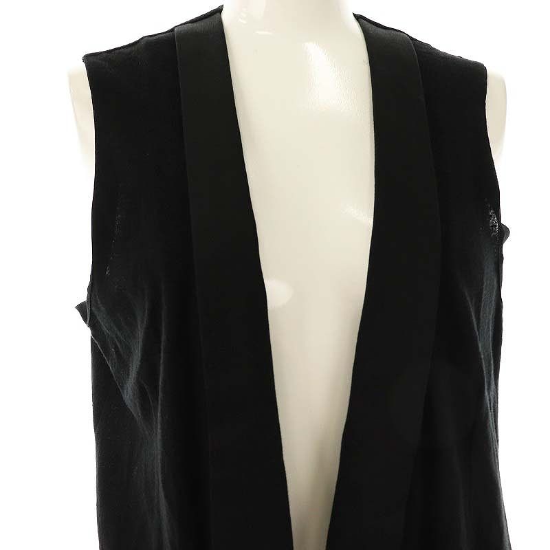 サカイ sacai コットンリネンベスト ジレ 2 ブラック /DF □OS □SH