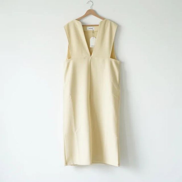 euphoric ユーフォリック | Shoulder Point One-piece cream yellow | ショルダーポイントワンピース クリームイエロー