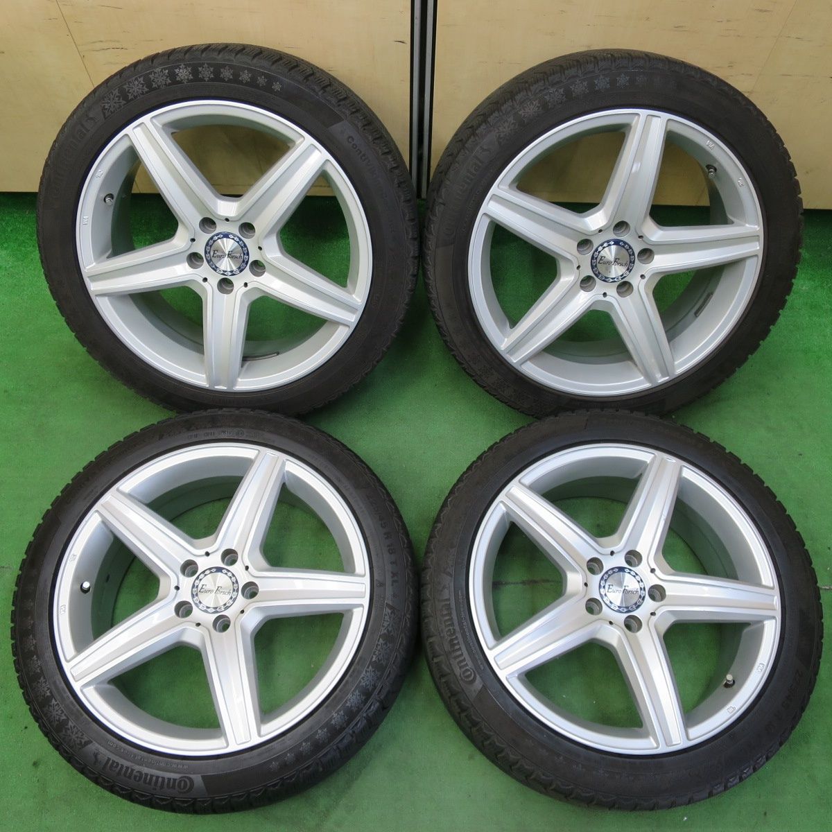 [送料無料] キレイベンツ 等 EuroForsch 225/45R18 スタッドレス コンチネンタル コンチバイキング コンタクト6 ユーロフォルシュ PCD112/5H4102207イス