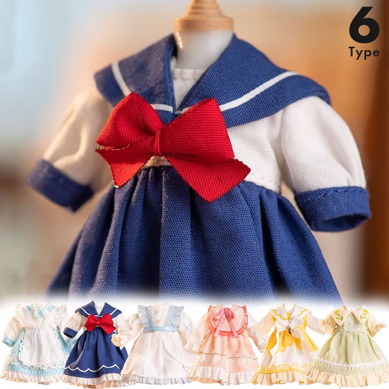 【激安通販 オンラインショップ】 オビツ11 ボディ9対応 BJD 12分の1 ロリータワンピース ドール服 着せ替え服・アウトフィット