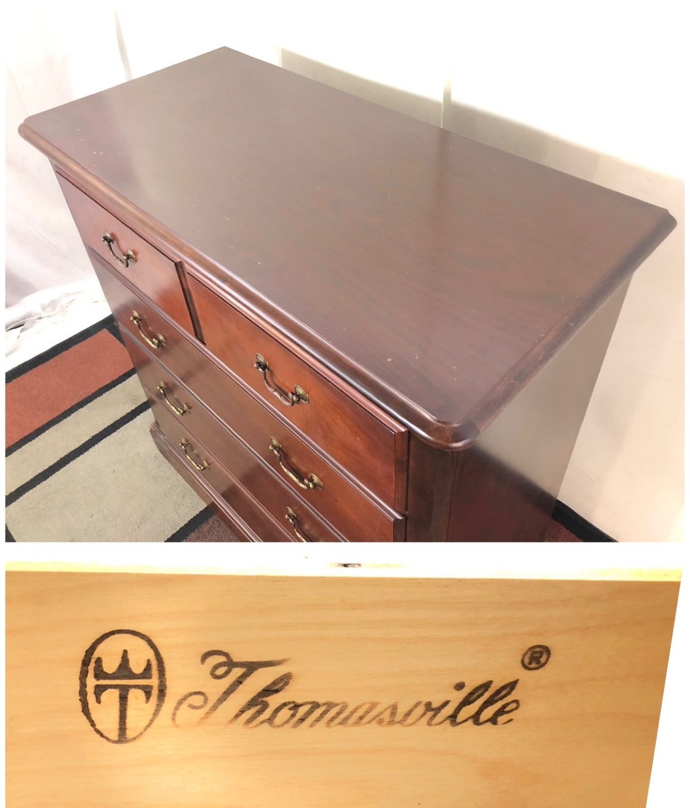 米軍放出品】Thomasville/トーマスビル 4段チェスト 収納家具