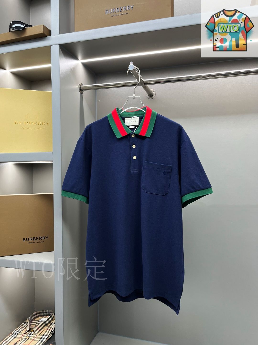 今日特価】GUCCI Pocket Embroidery Polo グッチポケット刺繍