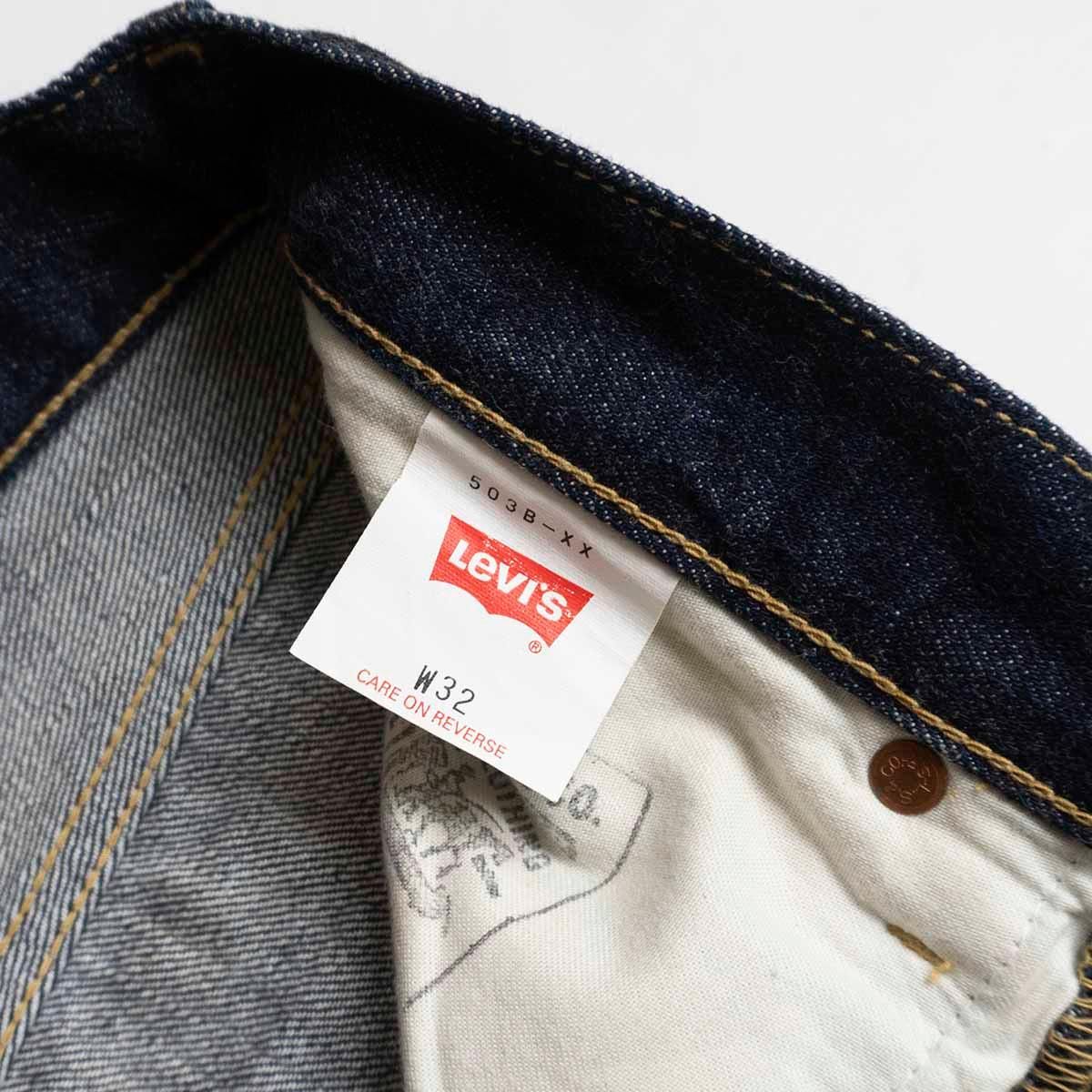 【美品/濃紺】 LEVI'S 【 503B XX BIG E デニムパンツ 】32×36 インディゴ ヴィンテージ 復刻 日本製 wsm 2405541